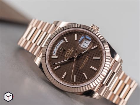 rolex chocolate day date